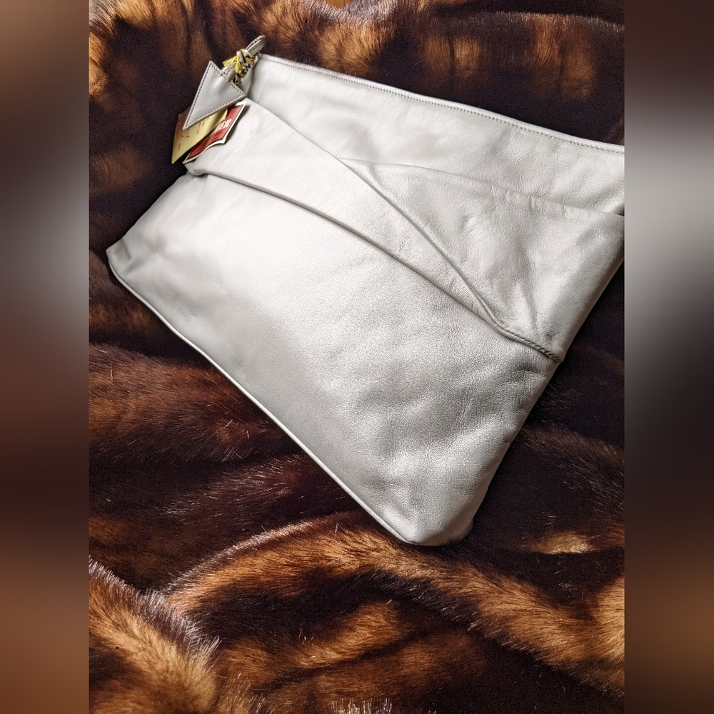 Vintage Rare Clutch Leather Handbag Mr Leather NY by Robert Lefort, Montreal.
